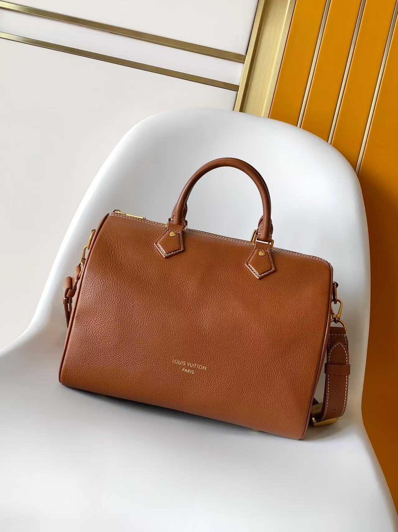LV Classic Handbag Monogram Canvas Zip Closure Limited Edition